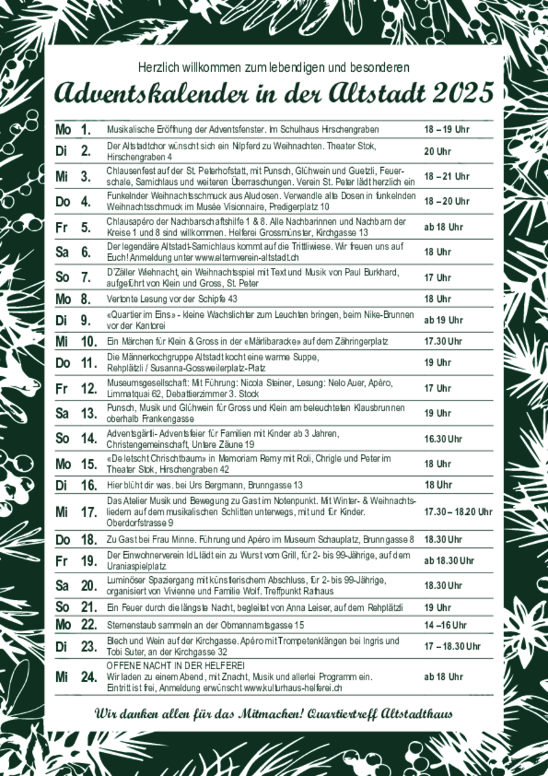 Adventskalender 3.12.2025