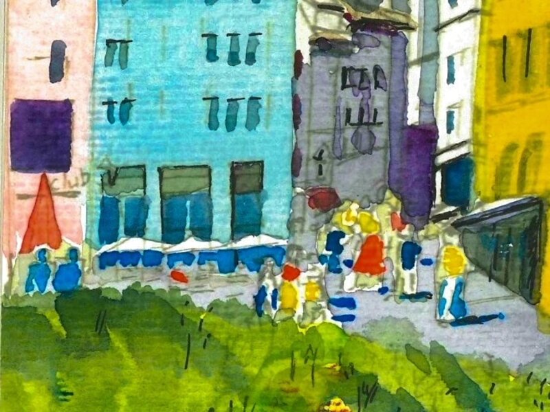 Zeichnen und skizzieren im Quartier
